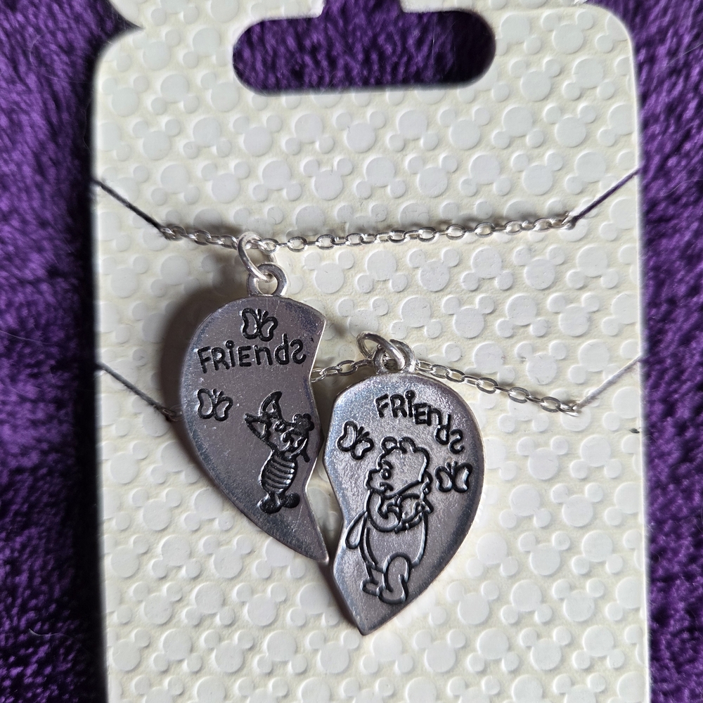 Disney Silver Friendship Necklace Set